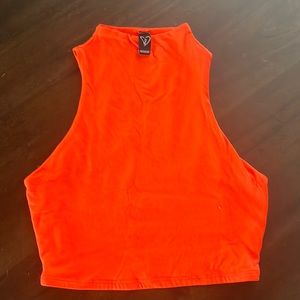 Medium Windsor Neon Orange halter top (cropped)
